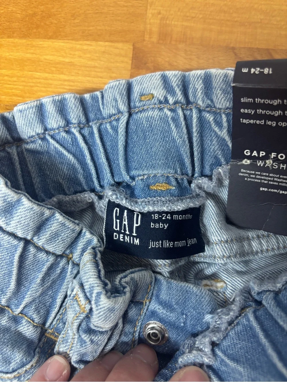 NWT Gap Kids Embroidered Daisy Jeans | 18-24 Months | Paperbag Waist
